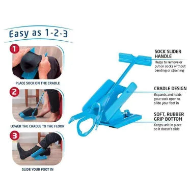 Sock Slider Aid Tool - Sock Helper for Seniors & Limited Mobility