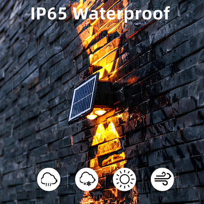 Solar Powered Wall Sconce – Dusk-to-Dawn LED, Warm/White, Waterproof