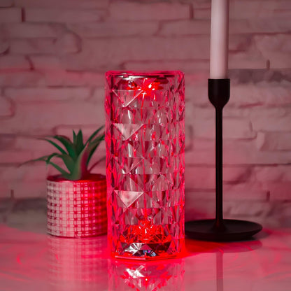 Sparkling Crystal Touch Lamp - Remote Colors, Dimmable, USB