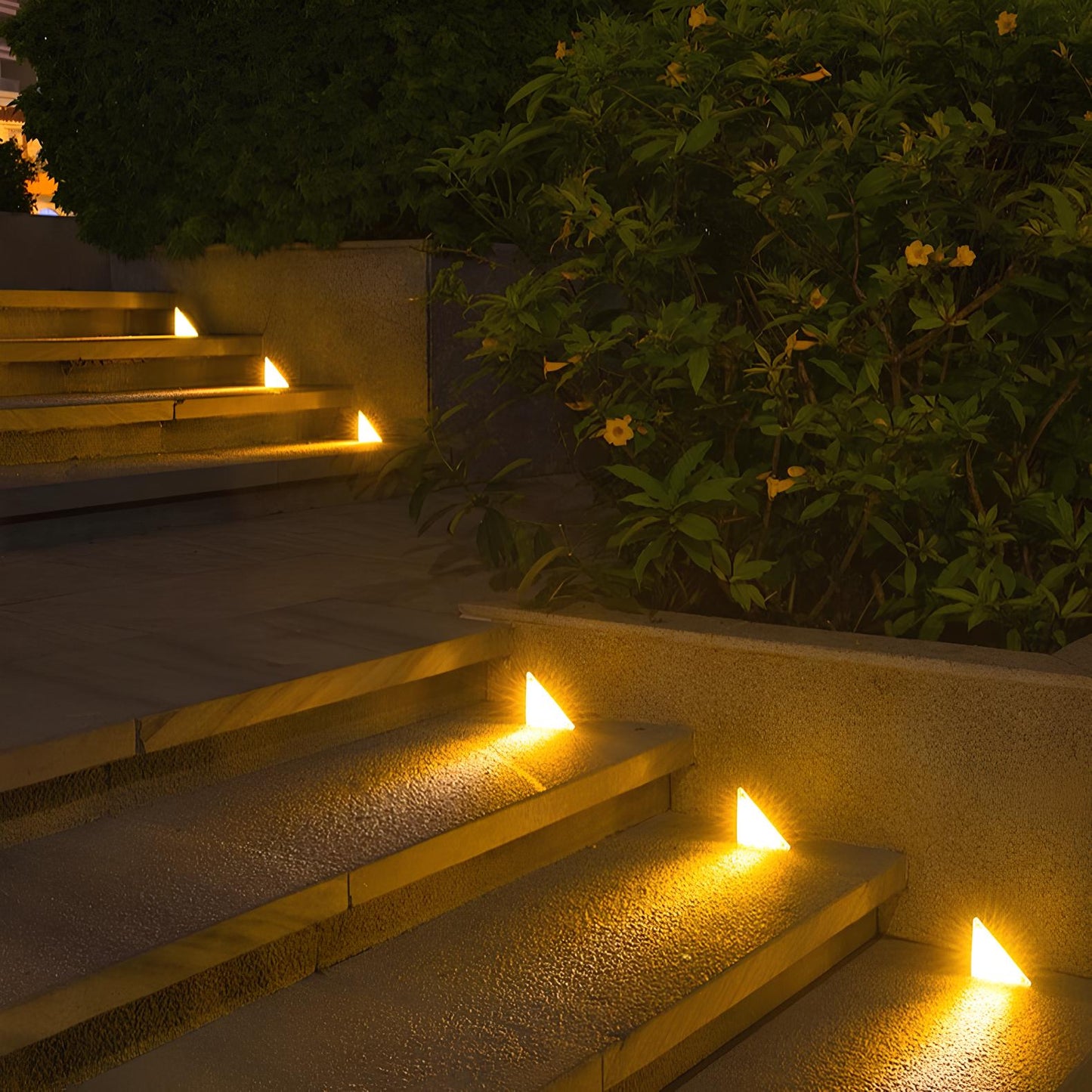 Solar Powered Stair Lights - Dusk-to-Dawn, Weatherproof