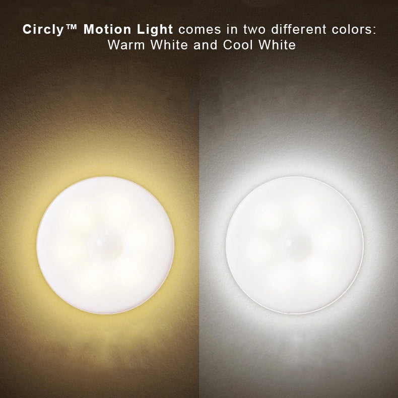Circly Motion Sensor Night Light - Magnetic Mount, Battery/USB