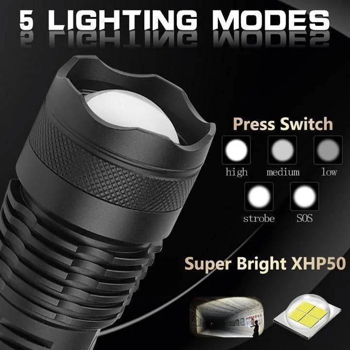 90000 Lumens Xhp50.2 Powerful Flashlight