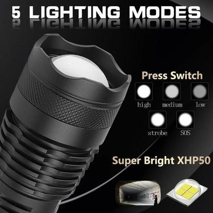 90000 Lumens Xhp50.2 Powerful Flashlight