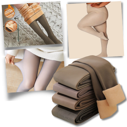 Cozy Translucent Illusion Fleece Lined Tights