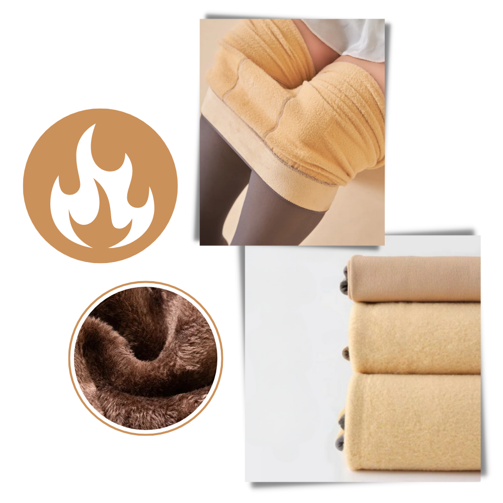 Cozy Translucent Illusion Fleece Lined Tights