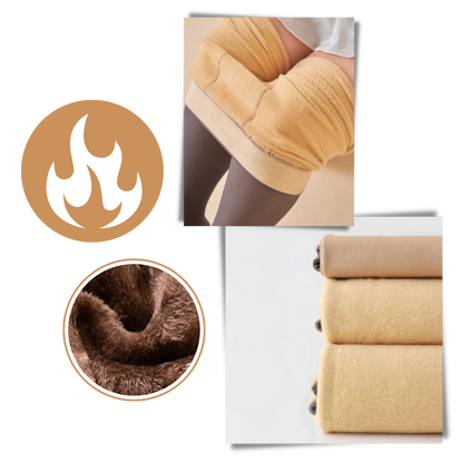 Cozy Translucent Illusion Fleece Lined Tights