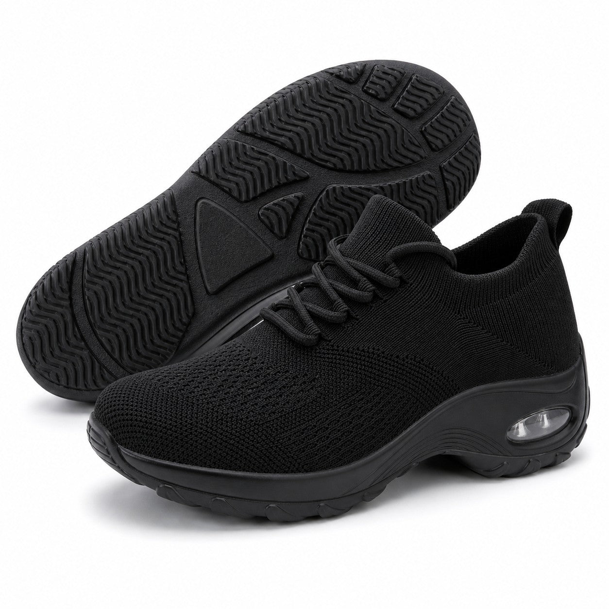 Grace Womens Orthopedic Comfort Shoes Black Lace Front Hero Pair Sole
