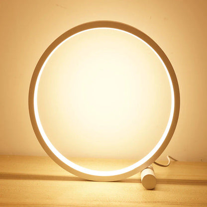 Halo Ring Nightstand Lamp - LED Nightstand Light, Dimmable