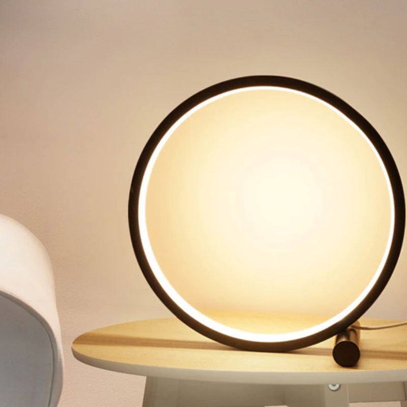 Halo Ring Nightstand Lamp - LED Nightstand Light, Dimmable