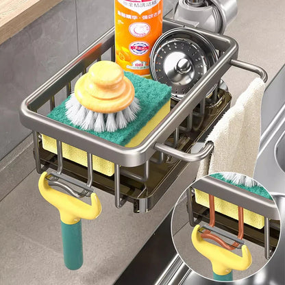 Premium-Look Aluminum Sink Organizer