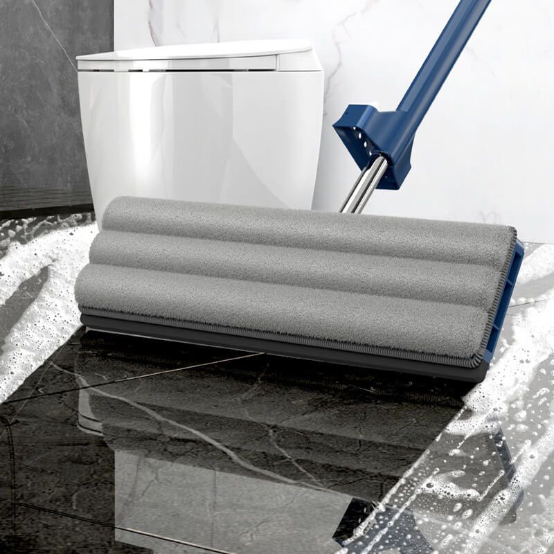 FlatEase Large Floor Mop – With Reusable Microfiber & 360° Swivel Head