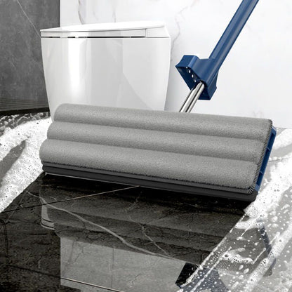 FlatEase Large Floor Mop – With Reusable Microfiber & 360° Swivel Head