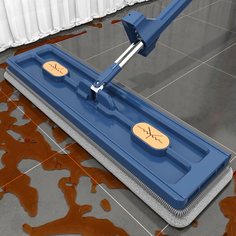 FlatEase Large Floor Mop – With Reusable Microfiber & 360° Swivel Head