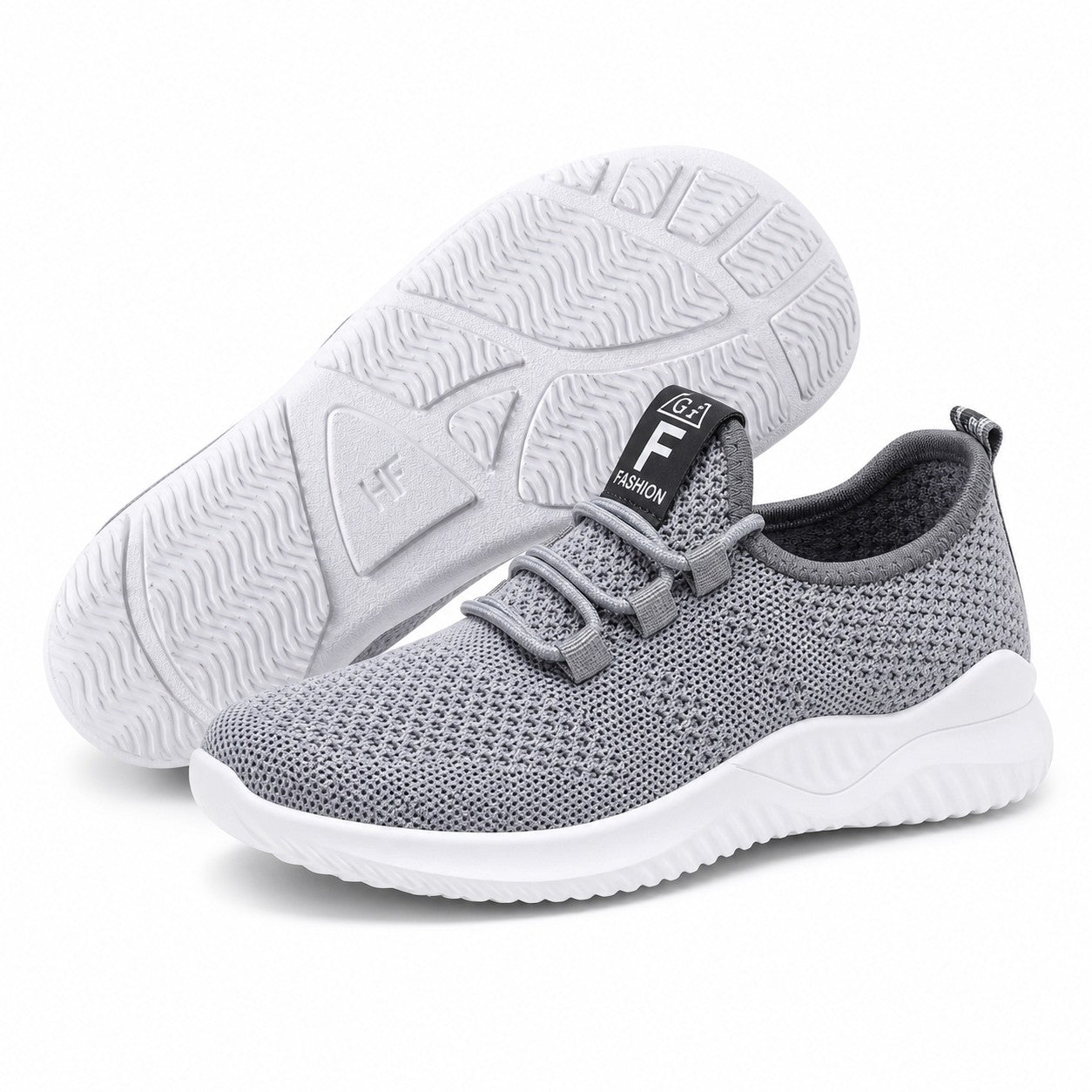 Litestep Womens Everyday Lightweight Sneakers Gray Front Hero Pair Sole