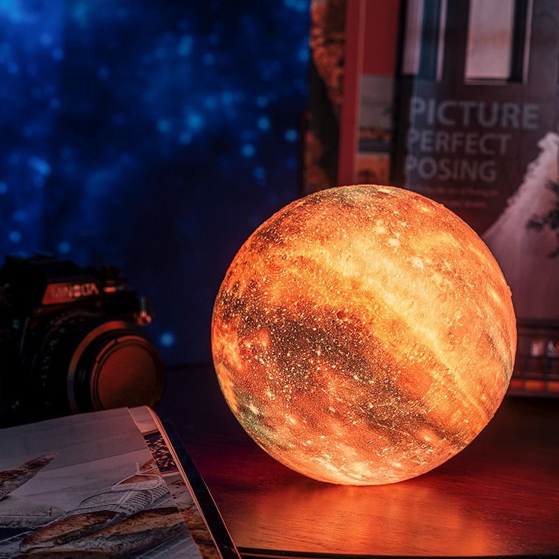 Printed 3D Galaxy Moon Lamp
