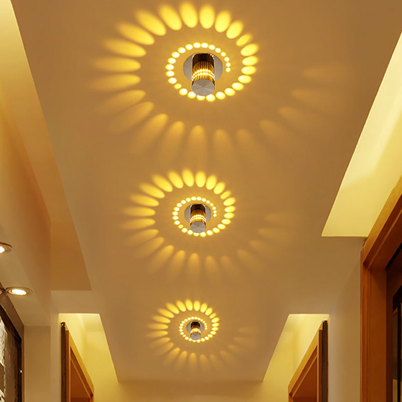 Spiral Light Ceiling/Wall Fixture - 7-Color Pattern Glow
