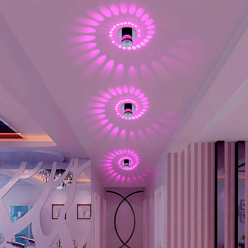 Spiral Light Ceiling/Wall Fixture - 7-Color Pattern Glow