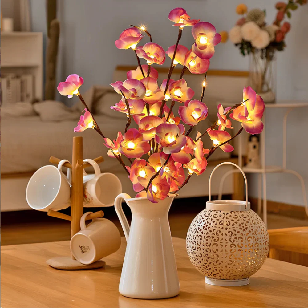 Lighted Flower Branches - LED Twig Lights, Warm White