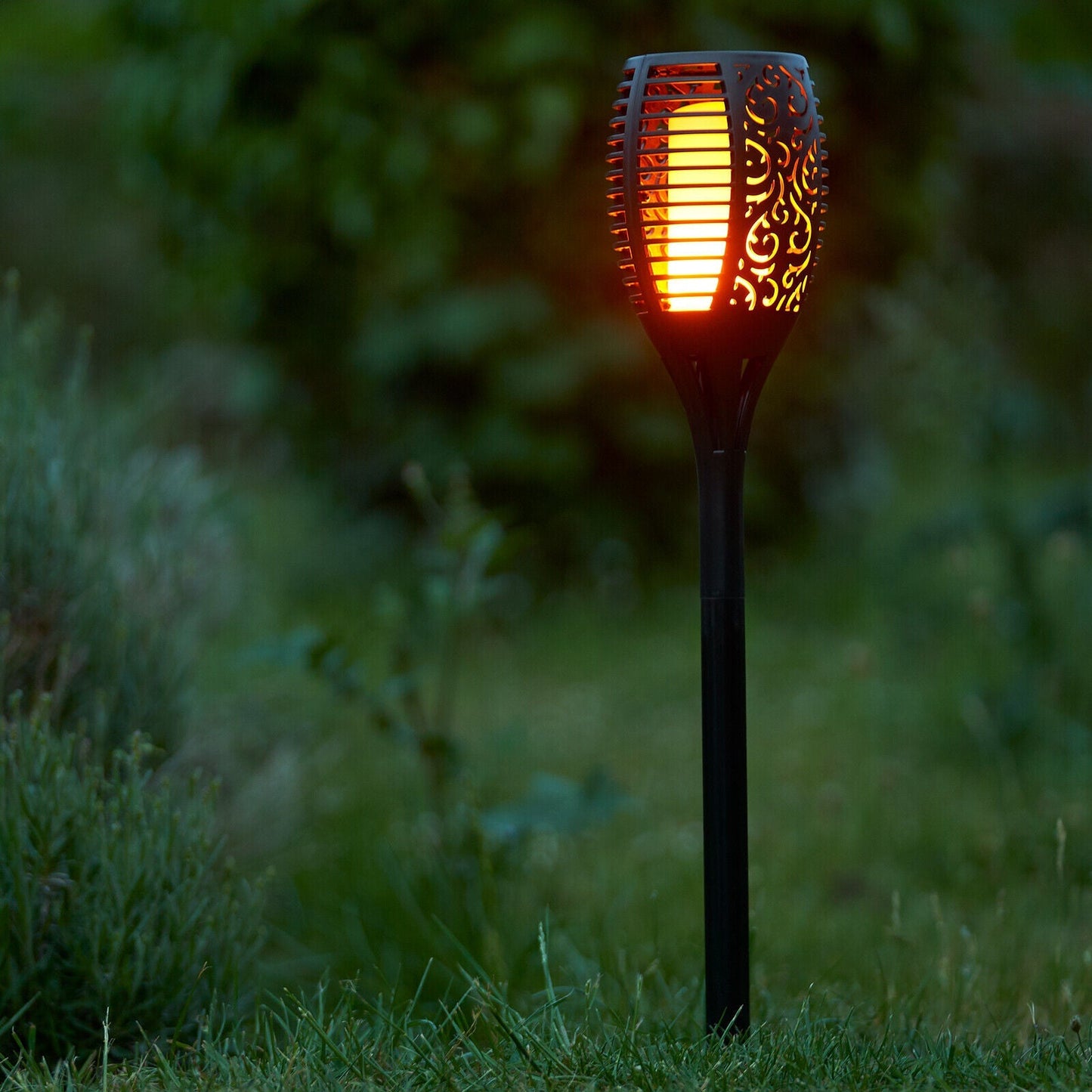 Outdoor Solar Torch - Flickering Flame LED Garden Stakes