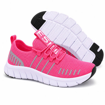 Stride Colorful Outdoor Walking Shoes For Women Colour Hot Pink Front Hero Pair Sole