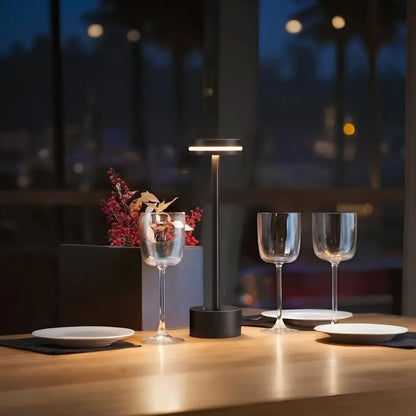 Cosmic Elegance Table Lamp - Rechargeable LED, Touch Dimmable
