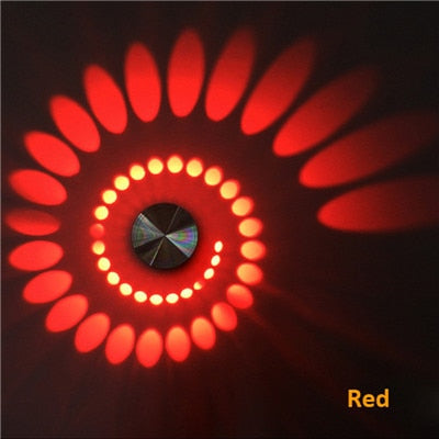 Spiral Light Ceiling/Wall Fixture - 7-Color Pattern Glow
