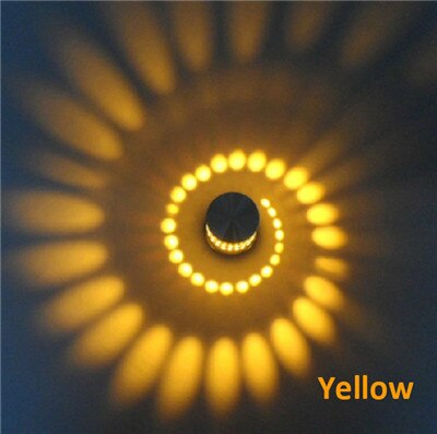 Spiral Light Ceiling/Wall Fixture - 7-Color Pattern Glow
