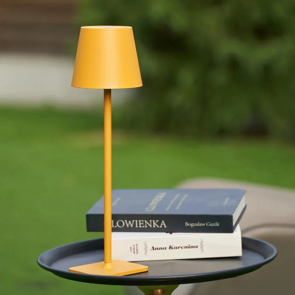 Tall Dimmable Table Lamp - Rechargeable LED, Indoor/Outdoor